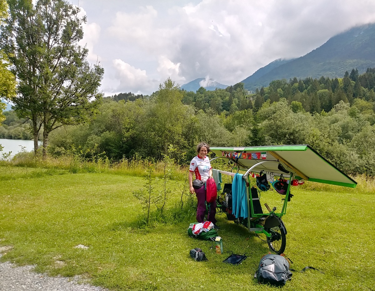 We were last to leave the campsight before the final stretch to Chamonix, due to time spent installing Databoxes on people's systems. We had no idea how long of a day was in store for us after this. .